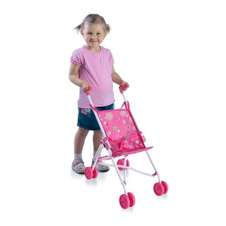 Stroller for dolls TEDDIES PINK