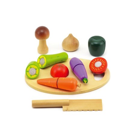 Child vegetables with cutting board TEDDIES 16pcs