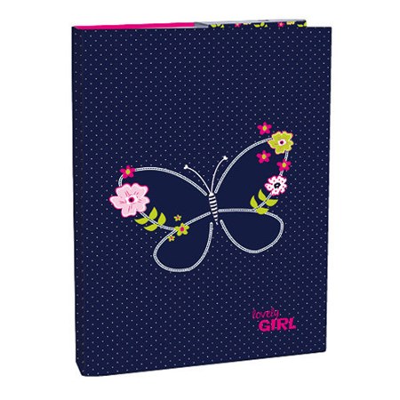 Box for exercise books A4 Blue Butterfly STIL