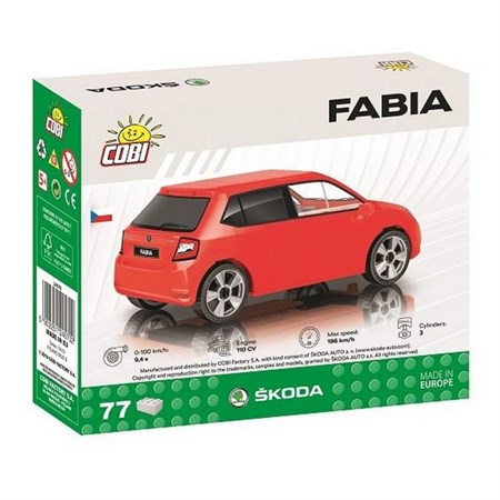 Stavebnica COBI 24570 Škoda Fabia model 2019 červená