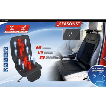 Car seat cover COMPASS 04080 Seasons with heating and ventilation