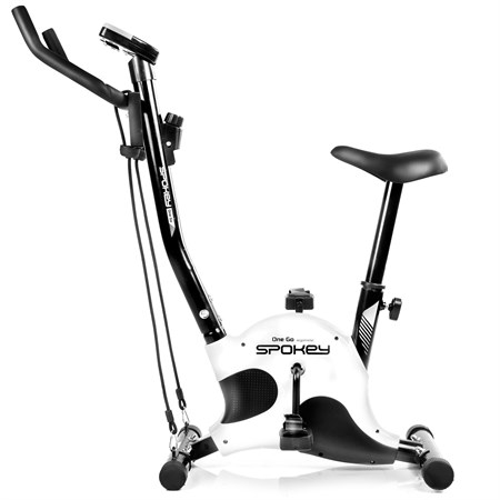 Mechanical exercise bike SPOKEY ONEGO white with expanders