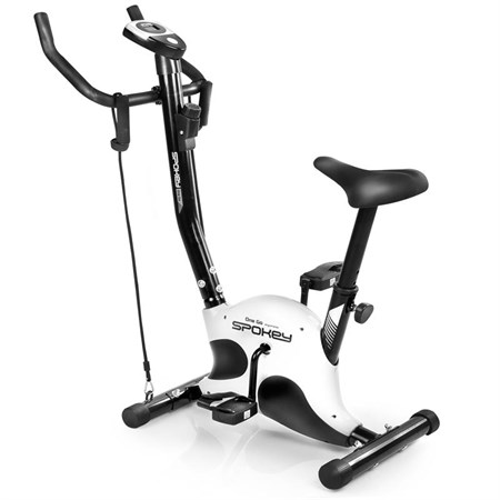 Mechanical exercise bike SPOKEY ONEGO white with expanders