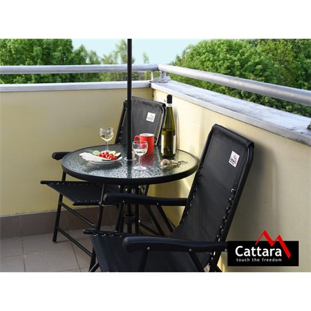 Stolička záhradná CATTARA 13466 TERST skladací čierna