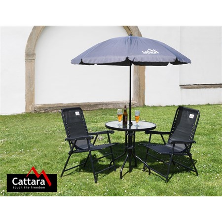 Stolička záhradná CATTARA 13466 TERST skladací čierna