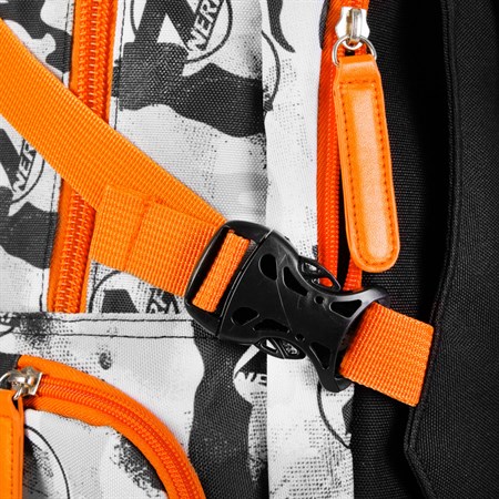 School backpack HASBRO BRONCO NERF black-orange