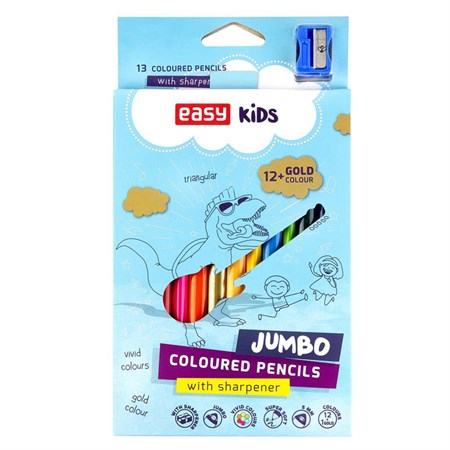 Crayons EASY Colours Jumbo triangular 13pcs
