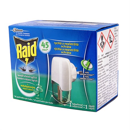 RAID electric vaporizer - with liquid filling with eucalyptus oil 45 night 27ml