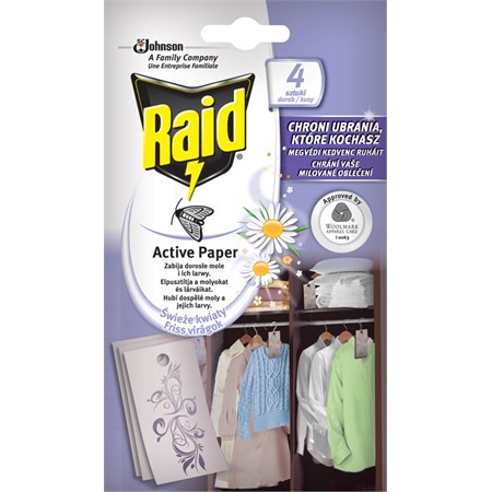 RAID against moths - active curtain fresh flowers 4pcs