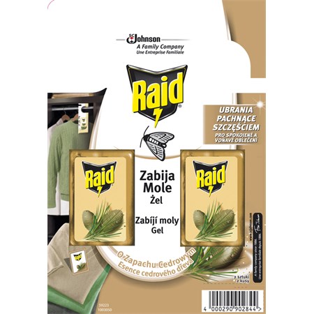 RAID proti molům s vůní cedru 2ks