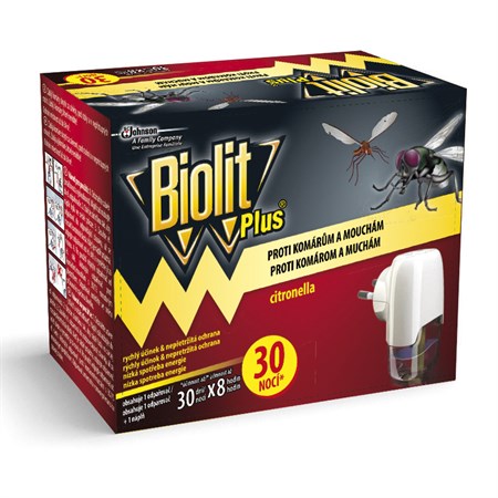 BIOLIT Plus elektrický odpařovač 30 nocí - proti mouchám a komárům 31ml