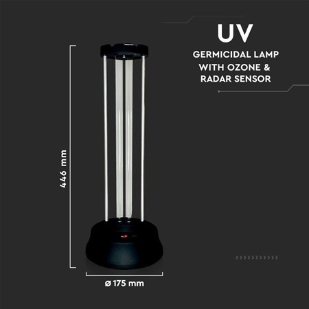 Germicidní UV lampa s ozónem V-TAC VT-3338 s dálkovým ovládáním