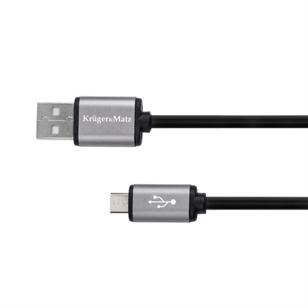Cable KRUGER & MATZ KM1236 USB/micro USB 1,8m Black