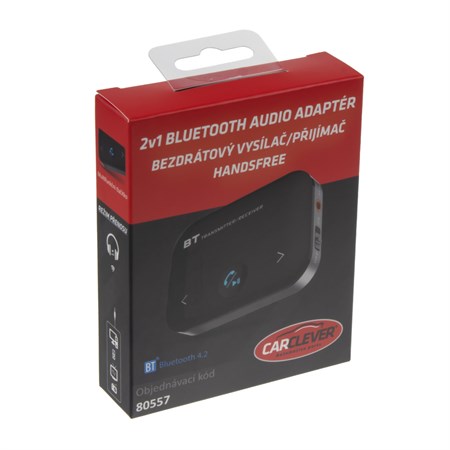 Audio adaptér s HandsFree Bluetooth 2v1 CARCLEVER 80557