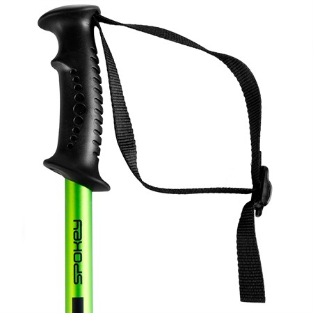Trekking poles SPOKEY EKVILIBRO 1 pair with accessories black-lime