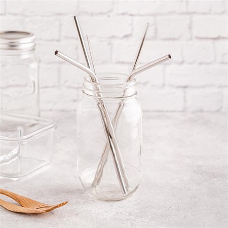 Straws stainless steel ORION 4pcs 21.5cm