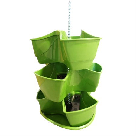 Flowerpot PROSPERPLAST COUBI green