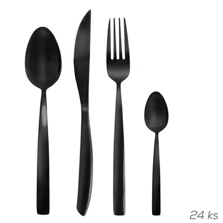 Cutlery set ORION Black Luxure 24pcs