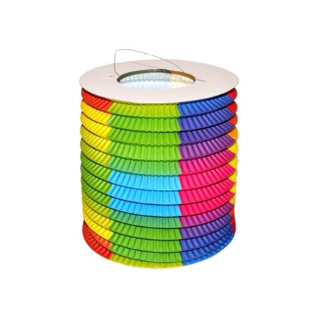 Lantern TEDDIES rainbow cylinder 15cm