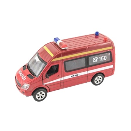 Dětské hasičské auto TEDDIES se světlem a zvukem 15cm