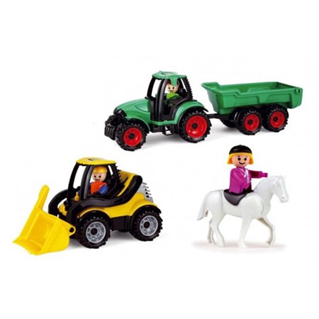 Children's tractor with excavator LENA Truckies 36cm