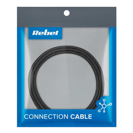 Kabel REBEL RB-6005-100-B USB 3v1 1m Black