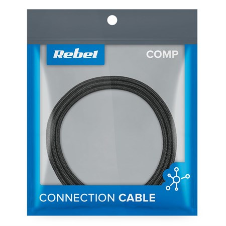 Kábel REBEL USB/USB-C čierny 2m