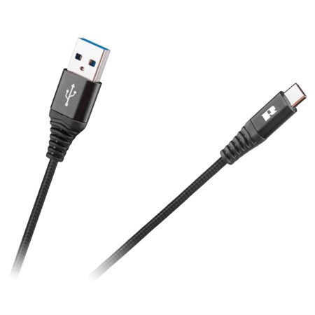 Cable REBEL USB/USB-C black 1m