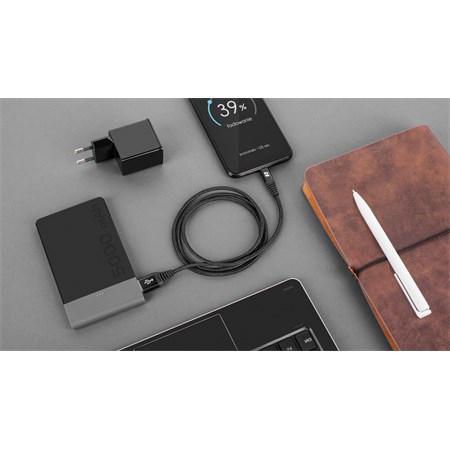Cable REBEL RB-6000-100-B USB/Micro USB 1m Black