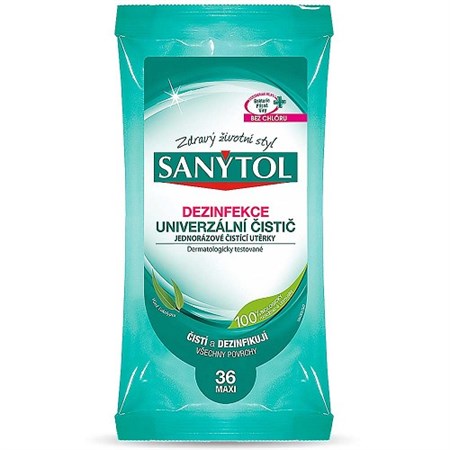 Disinfectant universal cleaning cloths SANYTOL 36pcs