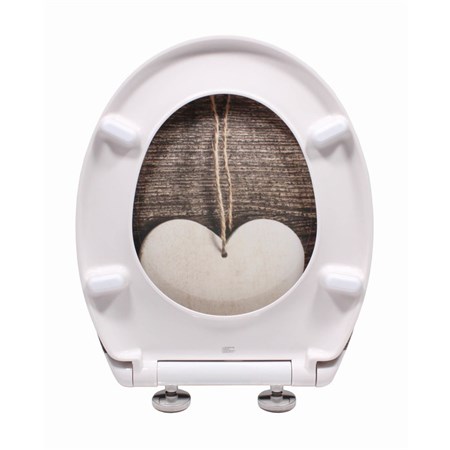 Toilet seat SCHÜTTE Wood Heart Soft Close