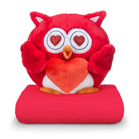 Malá sova DORMEO EMOTION OWL LOVE červená 3v1