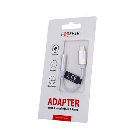 Adapter USB-C on Jack 3,5mm FOREVER White