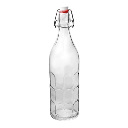 Moresca Clear Bottle w/ Flip Top, 1 Liter