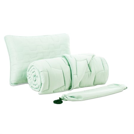 Blanket and pillow DORMEO ADAPTIVE GO MINT set for single bed 140 x 200 cm