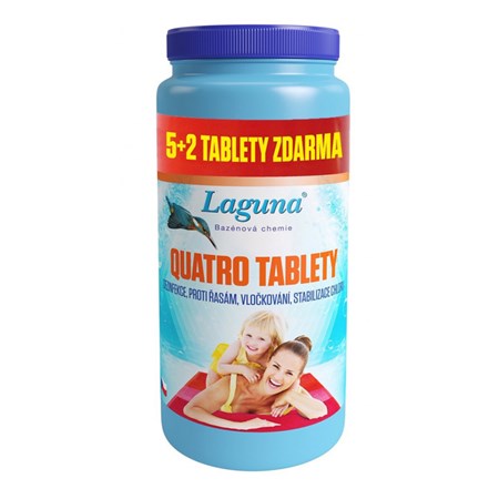 Multifunkčné tablety na chlórovú dezinfekciu bazénovej vody LAGUNA 4v1 Quatro 1,4kg