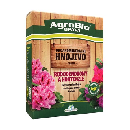 Hnojivo organominerálne AgroBio Tromf pre rododendrony a hortenzie 1kg