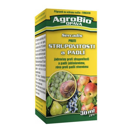 Prípravok proti chrastavitosti a múčnatke AgroBio Sercadis 30 ml