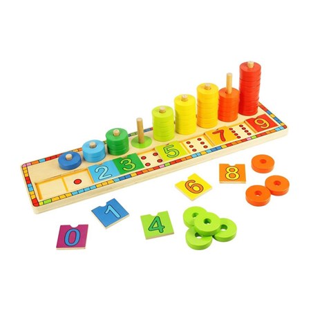 Detská hra Bigjigs Toys Doska nasadzovanie s číslami