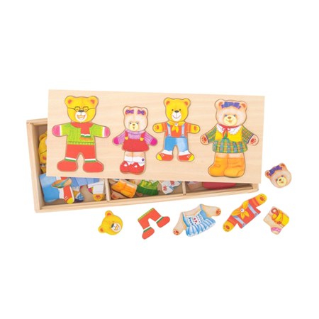 Children's dressing puzzle BIGJIGS TOYS Bear family