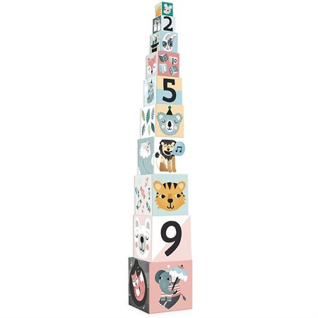 Children's folding cubes VILAC Animals with numbers