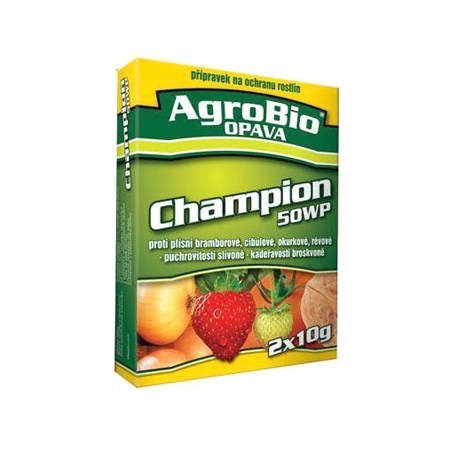 Prípravok proti hubovým a bakteriálnym chorobám AgroBio Champion 50 WG 2x10g