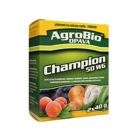 Prípravok proti hubovým a bakteriálnym chorobám AgroBio Champion 50 WG 2x40g