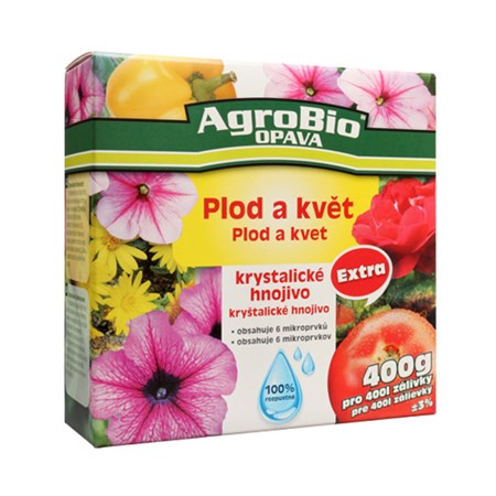 Hnojivo kryštalickej AgroBio KH Extra Plod a kvet 400g