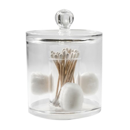 Jar with a lid for cotton swabs and sticks COMPACTOR RAN5058