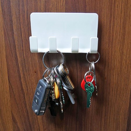 Adhesive holder with hooks 4L small