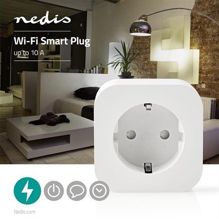 Smart socket NEDIS WIFIP130FWT WiFi Tuya