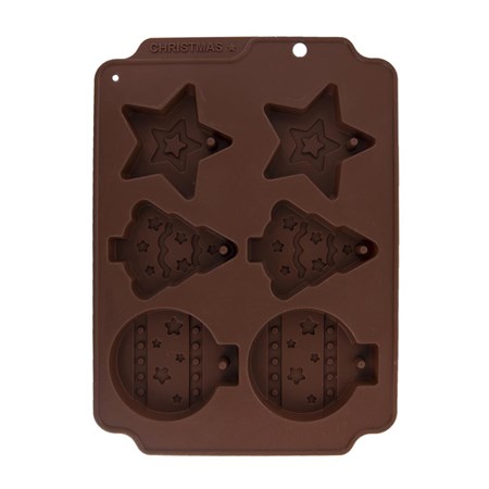Mold for baking Christmas cookies ORION 23x17x1,5cm Brown