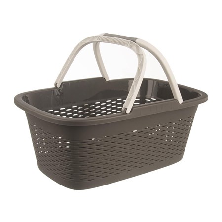 Laundry basket with handle ORION Loop 29l Dark Grey