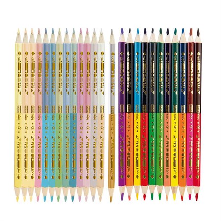 Crayons EASY Twin triangular double-sided 24pcs